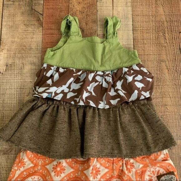 Persnickety Girls Ruffled Layered Dress M 3-4yr Multicolor Cotton Blend - Picture 5 of 6